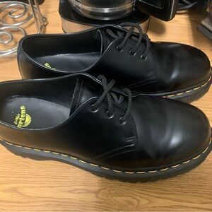 Dr. Martens Black Leather Oxfords with Air-Cushioned Sole